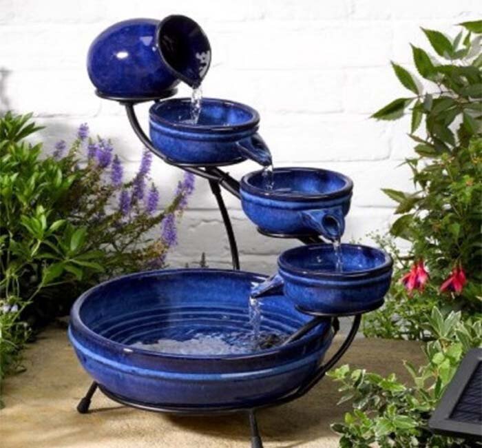 Water Features - Ceramic Neptune cascade