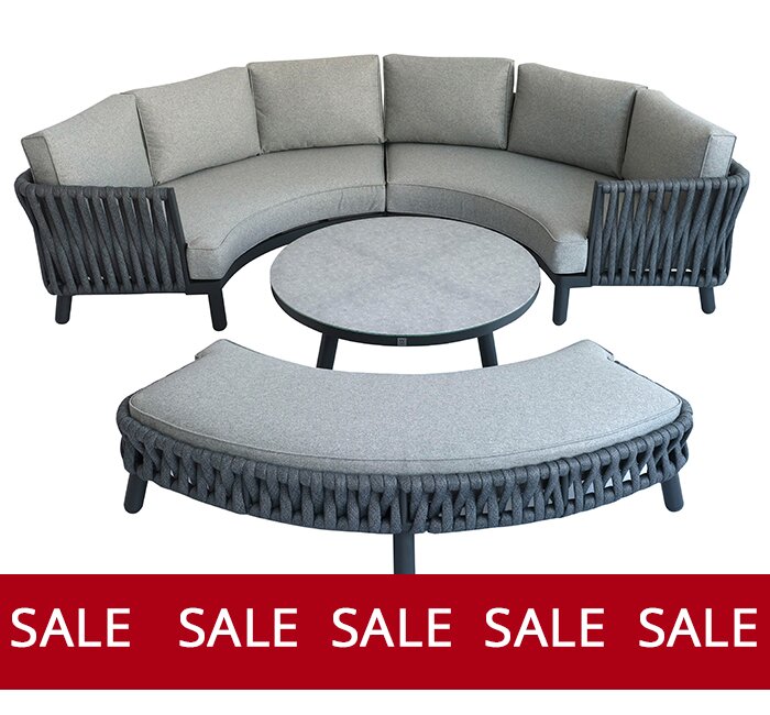 SALE W garden Living - Seychelles Horseshoe Lounge Set